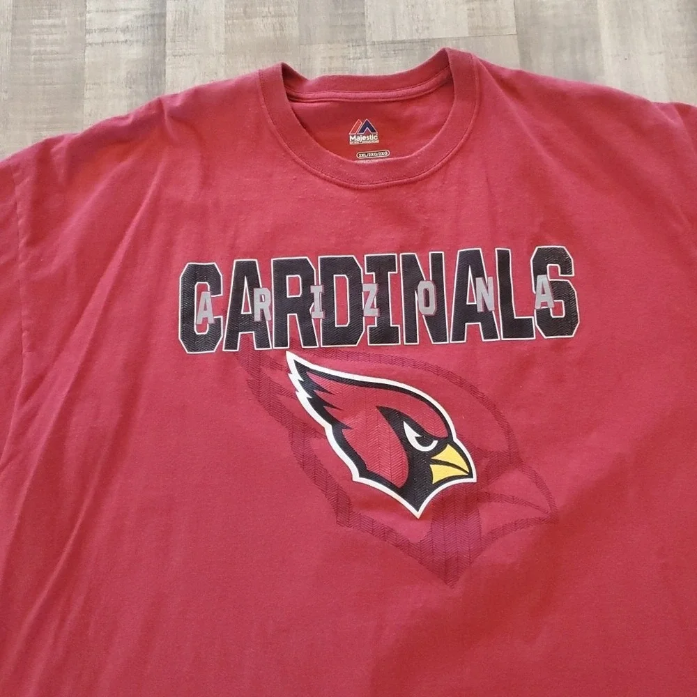Arizona AZ Cardinals NFL Mens‎ T Shirt 2XL Red Majestic Football
